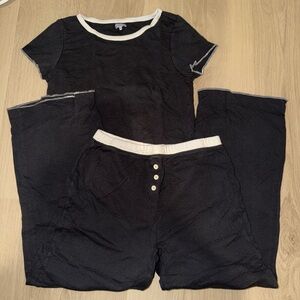 COZYLAND GRAY and White Pajama Set